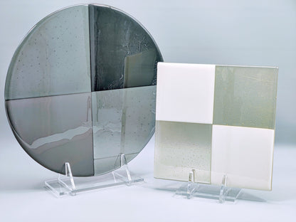 Clear Acrylic Collapsible Fused Glass Art Stand - Angled