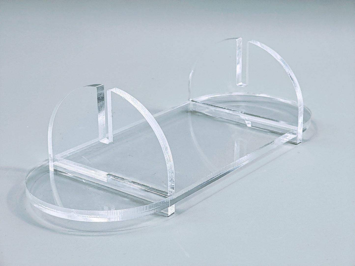 Clear Acrylic Collapsible Fused Glass Art Stand - Curved