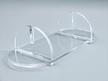 Clear Acrylic Collapsible Fused Glass Art Stand - Curved