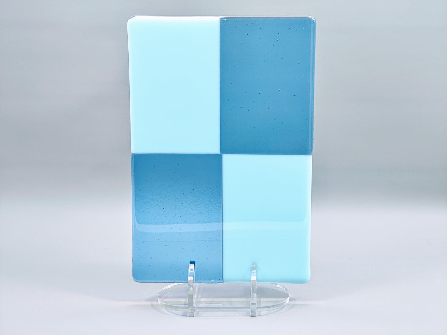 Clear Acrylic Collapsible Fused Glass Art Stand - Curved