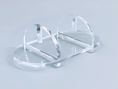 Clear Acrylic Collapsible Fused Glass Art Stand - Curved