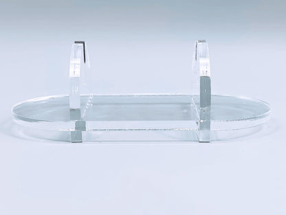 Clear Acrylic Collapsible Fused Glass Art Stand - Curved