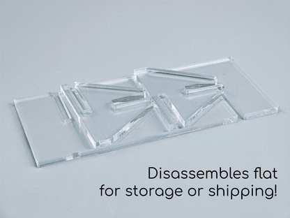 Clear Acrylic Collapsible Fused Glass Art Stand - Angled