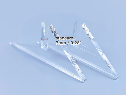 Clear Acrylic Mini Fused Glass Art Stand - Angled, 5 Pair Pack