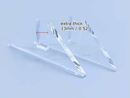 Clear Acrylic Mini Fused Glass Art Stand - Angled, 1 pair