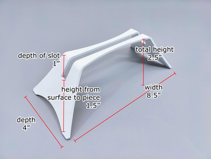 Powder-Coated Aluminum Fused Glass Art Stand - Down-Facing, Large Size