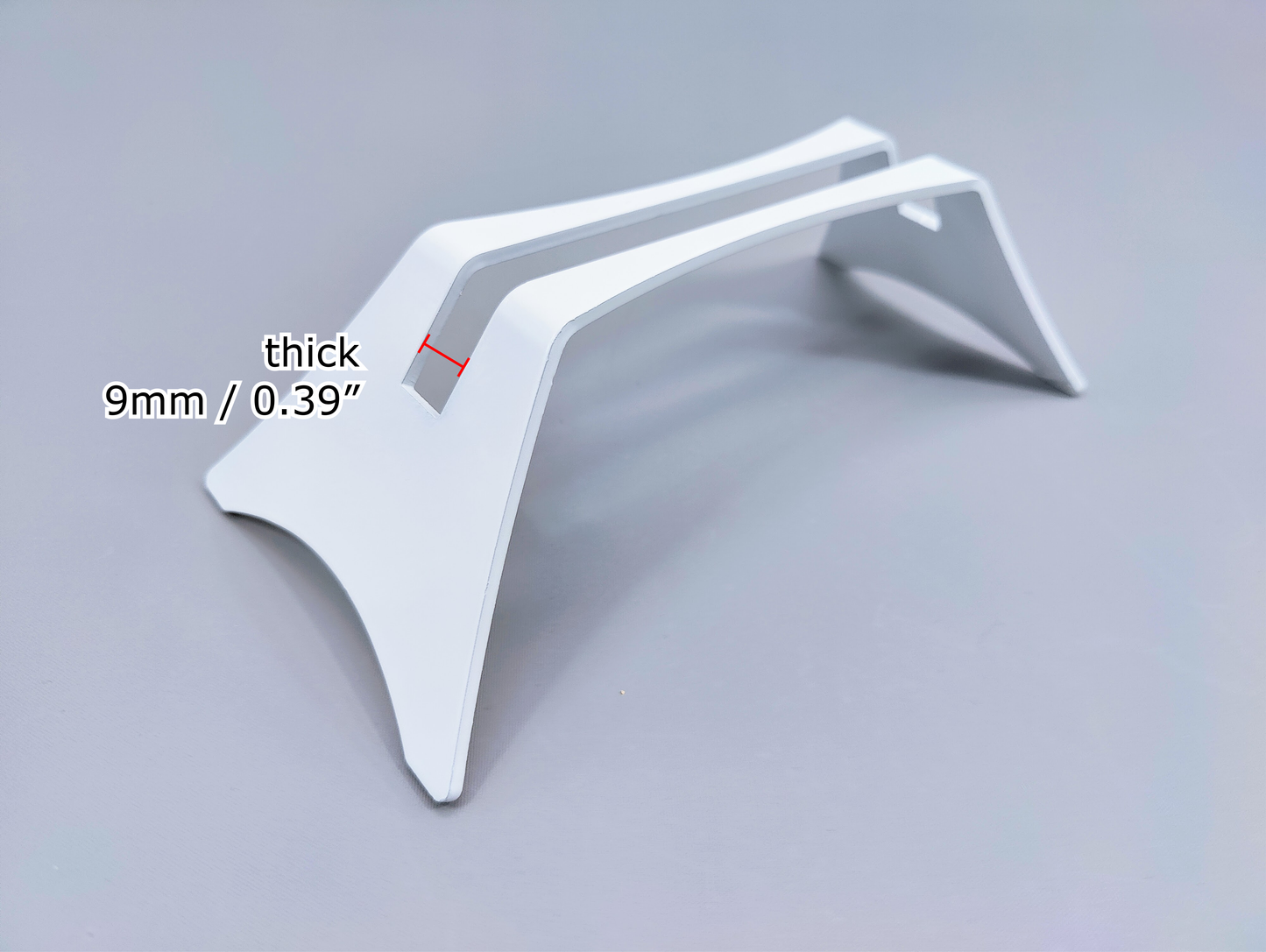 Powder-Coated Aluminum Fused Glass Art Stand - Down-Facing, Large Size