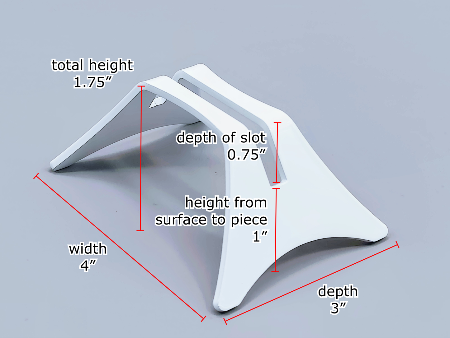 Powder-Coated Aluminum Fused Glass Art Stand - Down-Facing, Standard Size