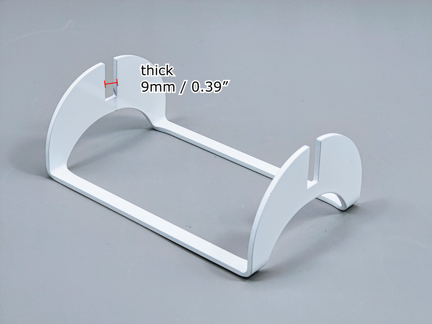 Powder-Coated Aluminum Fused Glass Art Stand - Up-Facing Curved, Large Size