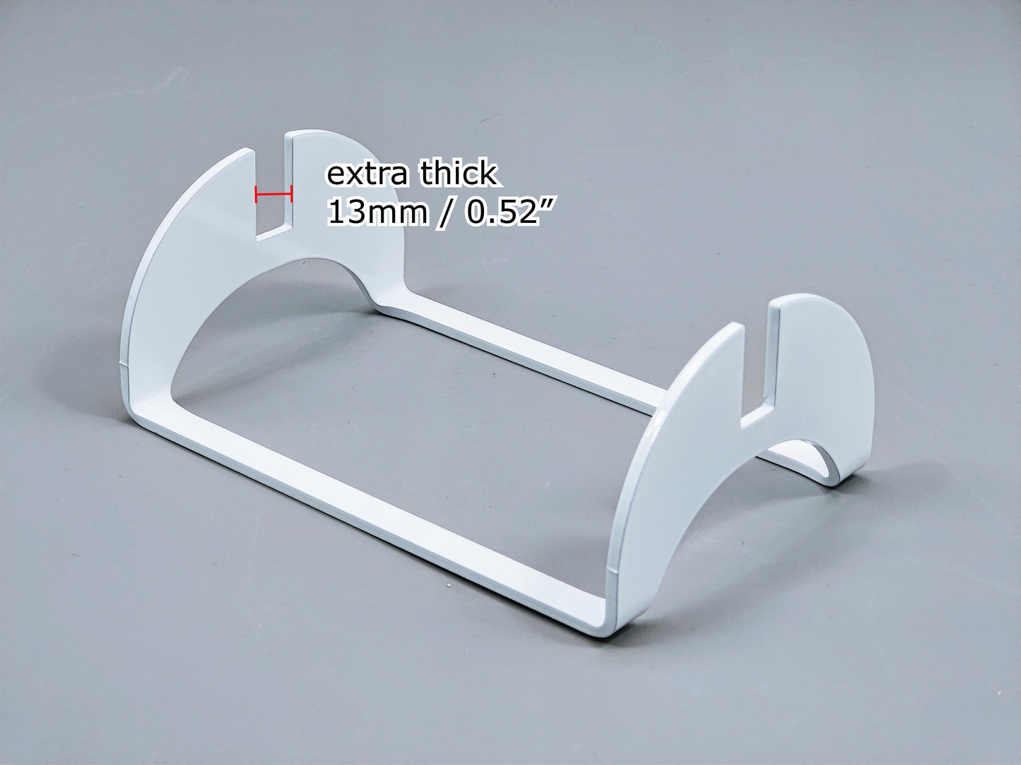 Powder-Coated Aluminum Fused Glass Art Stand - Up-Facing Curved, Large Size