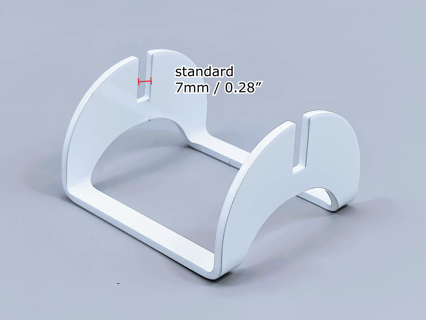 Powder-Coated Aluminum Fused Glass Art Stand - Up-Facing Curved, Standard Size