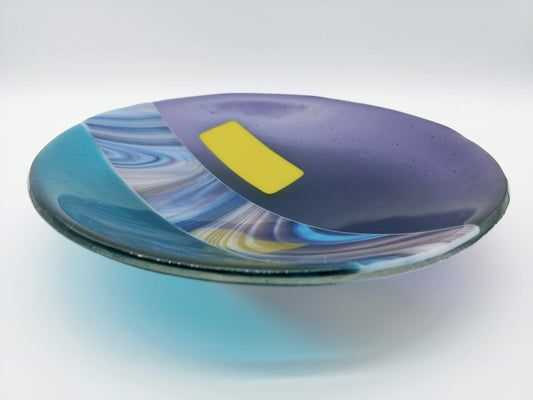 purple yellow bowl