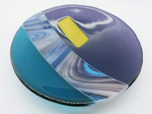 purple yellow bowl