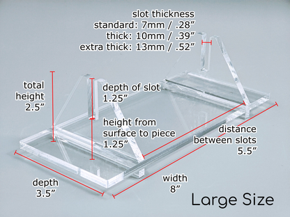 Clear Acrylic Collapsible Fused Glass Art Stand - Angled